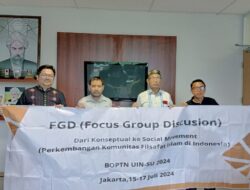 Focus Group Discussion: Perkembangan Komunitas Filsafat Islam di Indonesia. Universitas Islam Negeri Sumatera Utara X STAI SADRA Jakarta 
